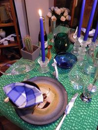 Table Setting RETRO blue-green