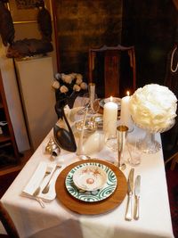 Table Setting WHITE ROSE